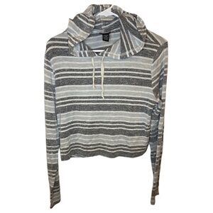 Rue 21 Cropped striped hoodie
